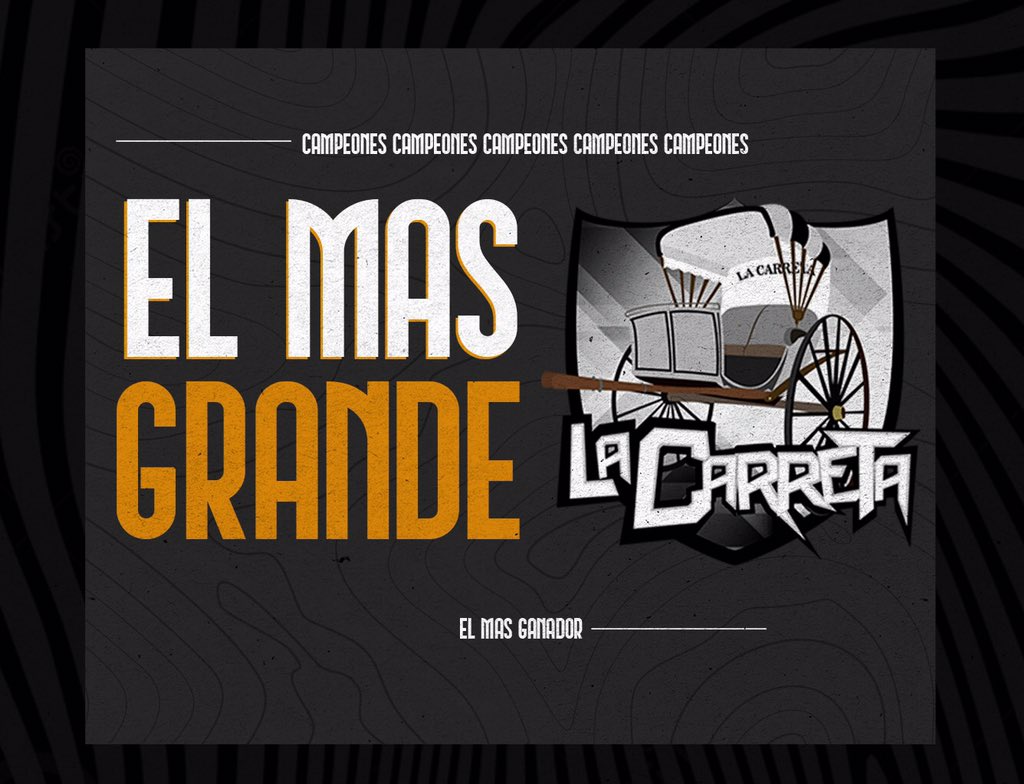 🤔 ¿𝗟𝗮 𝗖𝗮𝗿𝗿𝗲𝘁𝗮 𝗙𝗖?

• El 𝗺𝗮́𝘀 popular •
• El 𝗺𝗮́𝘀 ganador •
• El 𝗺𝗮́𝘀 𝖦𝖱𝖠𝖭𝖣𝖤 •