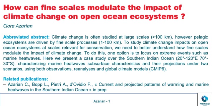 SWOT_AdAC's tweet photo. #VirtualPosterSession #FilaChange
How can fine scales modulate the impact of climate change on open ocean ecosystemsย ? https://t.co/6xrXLEgPee