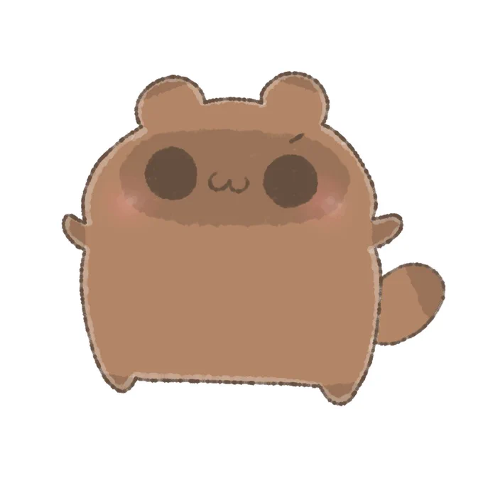 フリーアイコン配布よかったら使ってくださいな#イラスト #たぬき#フリーアイコン #商用不可 