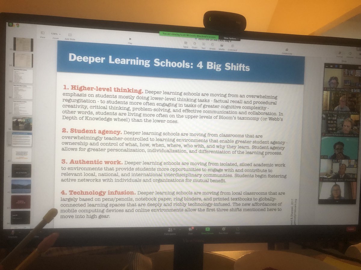 “If we want deeper learning, greater student agency, more authentic work, and rich technology infusion, we have to design for them” - Scott McLeod #issedu #deeperlearning #intled #4shifts ⁦@mcleod⁩ ⁦@justinbathon⁩ ⁦@JaysonR⁩