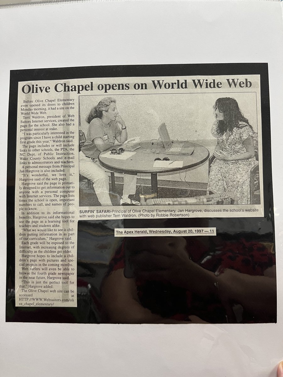 OliveChapelElem's tweet photo. These days, the internet is an integral part of our lives, but when OCE opened 25 years ago, the launch of a website was a BIG DEAL! #25yearsofOCE #silveranniversary https://t.co/ZFBUf1vajE