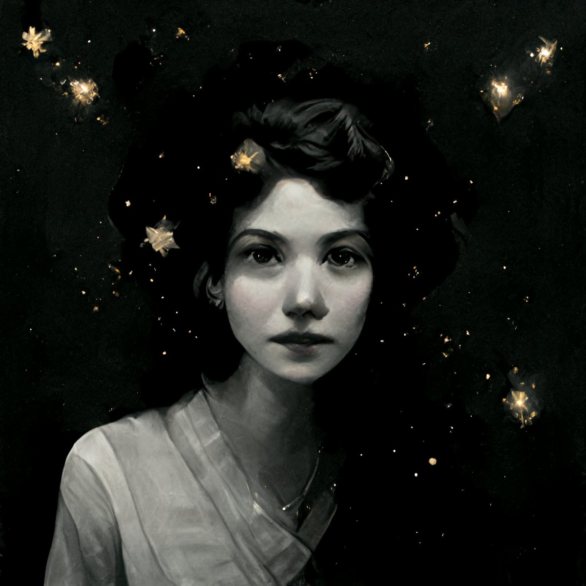 /imagine that I am a constellation

The Digital Dream, 2022 
#poësyden #midjourney #thedigitaldream #promptverse #promptverses #promptpoetry #promptpoems #promptisäkeet #promptirunot #promptirunous #aigeneratedart #sitespecificart #runopaikka #tarjahallberg