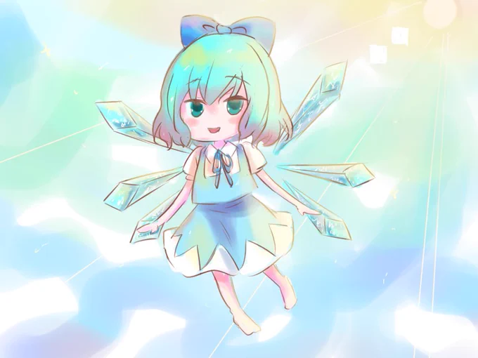 今月描いたイラストはゆるチルノ#今月描いた絵を晒そう 