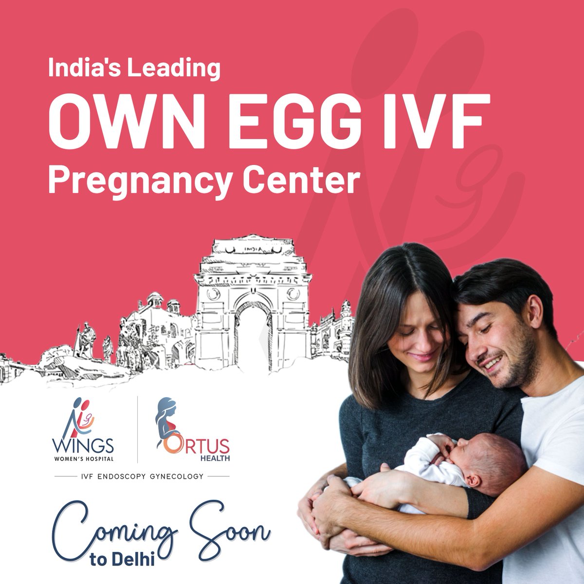 HospitalWINGS's tweet photo. Delhiites, get ready to fulfill your dream of parenthood. India's Leading OWN EGG IVF Pregnancy Center is coming soon to Delhi.
#WINGSIVF #ORTUSHealth #ComingSoon #Infertility #IVF #WomenHealth https://t.co/TJBpEWeGKS
