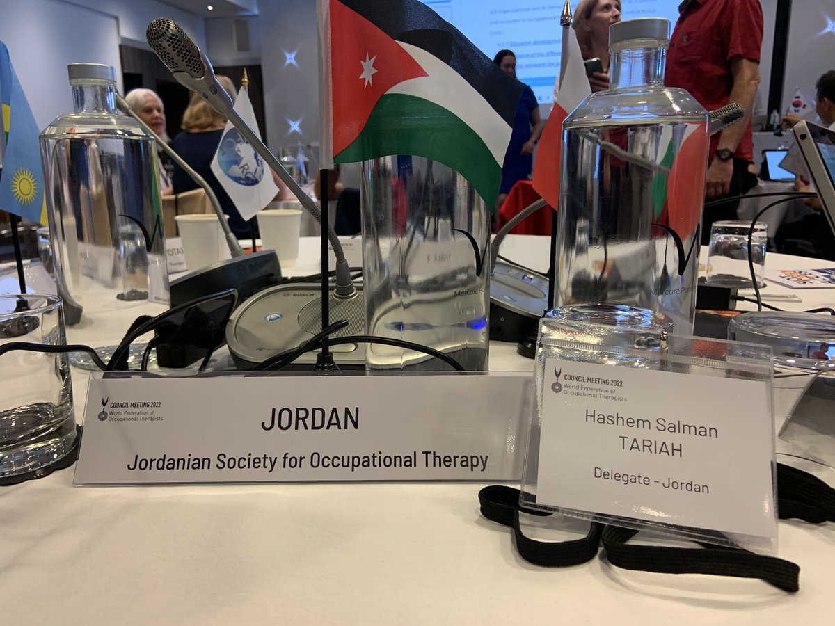 HashemSalman2's tweet photo. Representing Jordan at the WFOT Council meeting. I am very proud 🇯🇴 #WFOT2022 https://t.co/dQjuvNiSLk