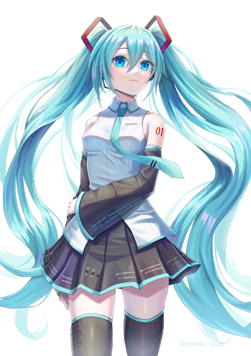 初音ミク「#初音ミク誕生祭2022 #初音ミク15th   過去絵だけどミクさんおめでとー」|おせろのイラスト