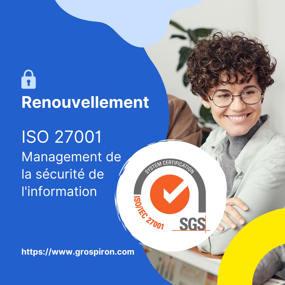 _Grospiron's tweet photo. Grospiron International, renouvelle sa certification #ISO27001:2013, après un audit de 2 jours ½ mené par un organisme certificateur, la @SGSFrance. 
Ce renouvellement de certification vient récompenser les efforts quotidiens de tout un groupe, au service de ses clients. https://t.co/EJG81m9Qyy
