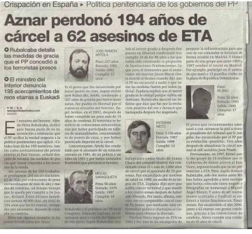 Scarlett_GJ's tweet photo. Trasladar a presos de ETA a cárceles del País Vasco es cumplir con la ley penitenciaria pq ETA hace 10 años que no existe.
La dispersión a otras provincias era cuando estaban en activo.
El PP perdonaba condenas y trasladaba a cárceles del País Vasco cuando ETA existía y mataba https://t.co/fAdy4zBkep