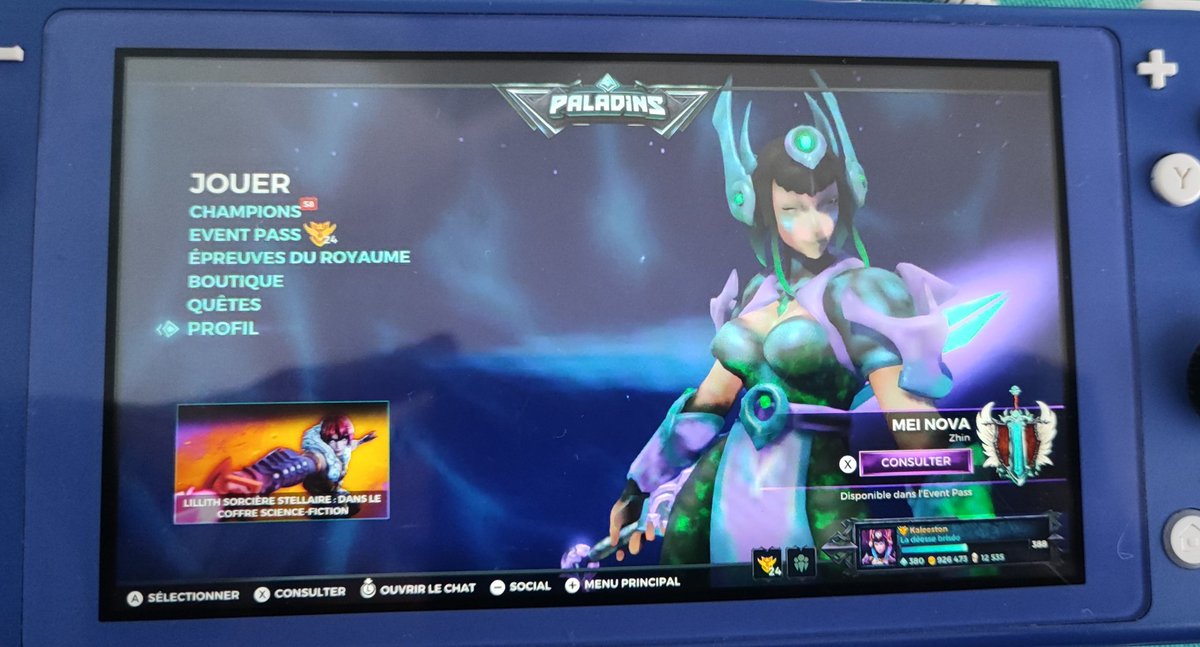 kaleeston's tweet photo. Playing Paladins on Switch light is a pleasure for sure... Quality and game play are amazing ! (No no no, I'm not serious, it's a joke ^^) 😒👎 RIP 😵 #nintendoswitch #paladins #xboxforever https://t.co/eXwfWuv8oS