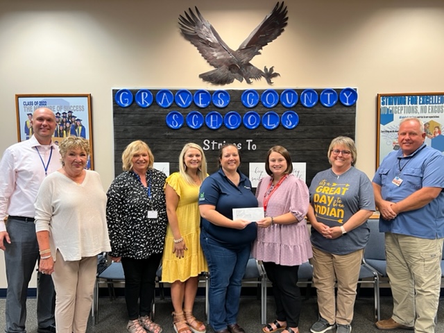 GravesCo's tweet photo. GCS extends a heartfelt thanks to Ingevity.  The company donated $5000 to the FRYSC department to assist children in need.  Jenny Buckman presented the check on Ingevity's behalf and stated that supporting FRYSC in local schools is a key initiative of the company.   #GDTBAE https://t.co/UDMspJdYaX