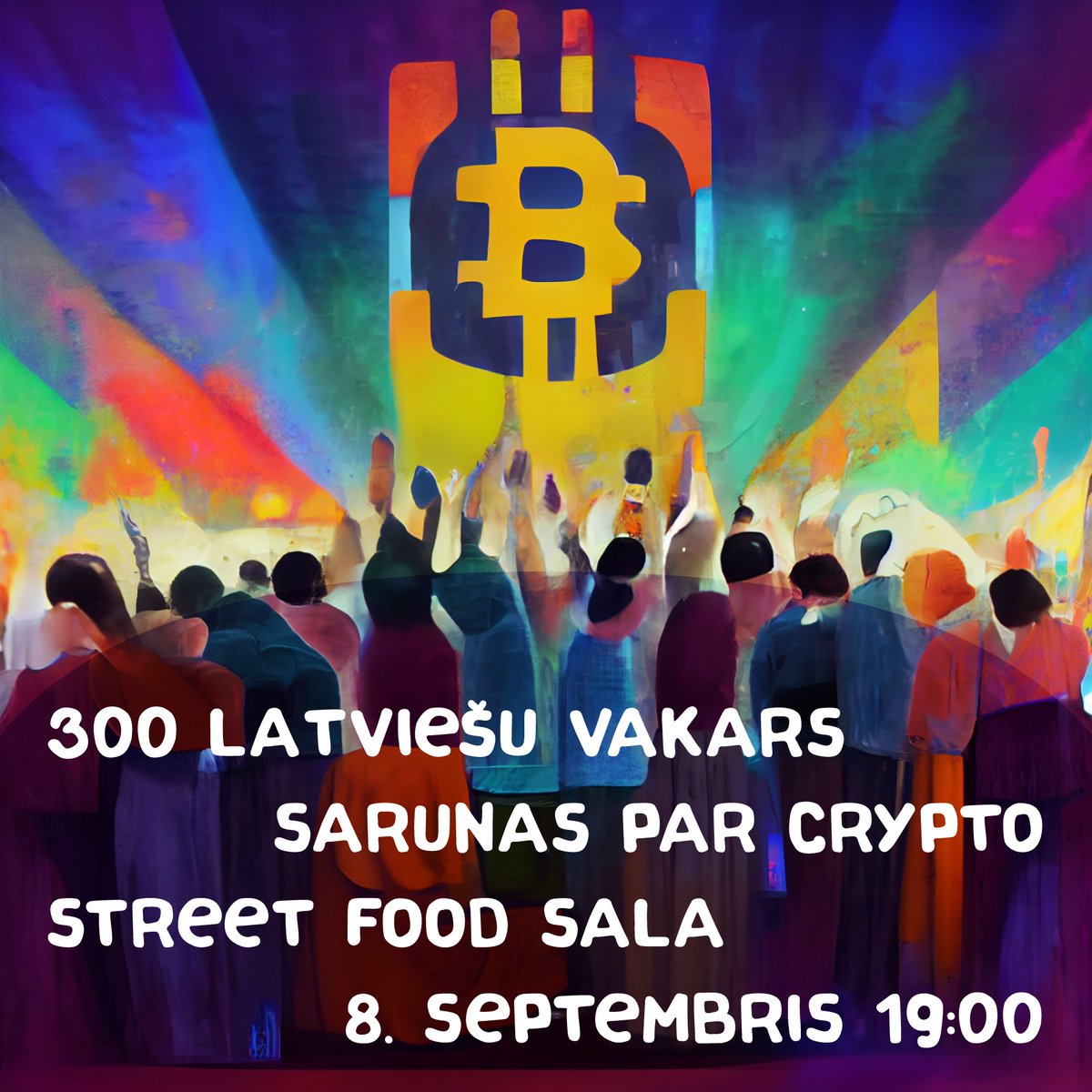 📅 8. septembrī notiks meetup Streetfood Salā (Andrejostā). 📅

📺Ekrānos būs izstādīti 300 latvieši un citas NFT kolekcijas

💹💱✍️Plānā ir brīvā atmosfērā parunāt par tirgu (gan kripto, gan pārējiem) un iespējām, kuras nāks pēc ekonomiskā pagrimuma