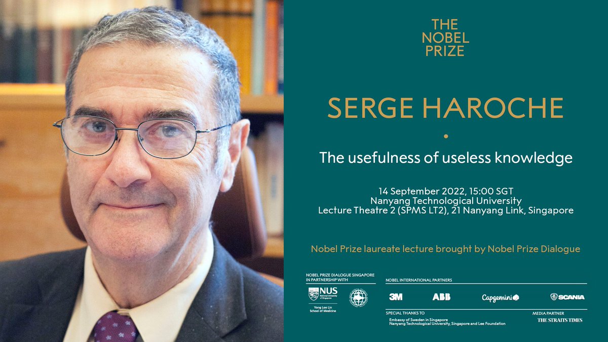 Prof. Serge Haroche will be giving a talk at NTU (Singapore) on coming 14 September 🙂.

Registration: ntu.edu.sg/ias/news-event…
ntu.edu.sg/ias/news-event…
