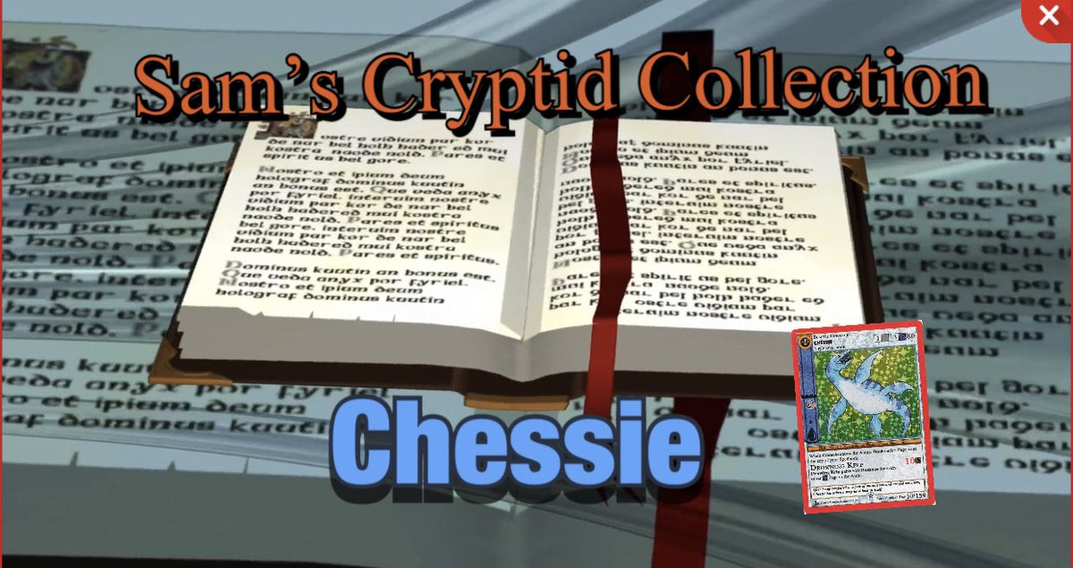 turmentic's tweet photo. Sam’s Cryptid Collection: Chessie! Come learn about this amazing dinosaur beastie found in the waters of Virginia and Maryland! #metazoo #cryptid #chessie #metazoolore #metazoostory #cryptidcollection @MetaZooGames
https://t.co/kS2jZ0HILE https://t.co/zsEf92aN2F