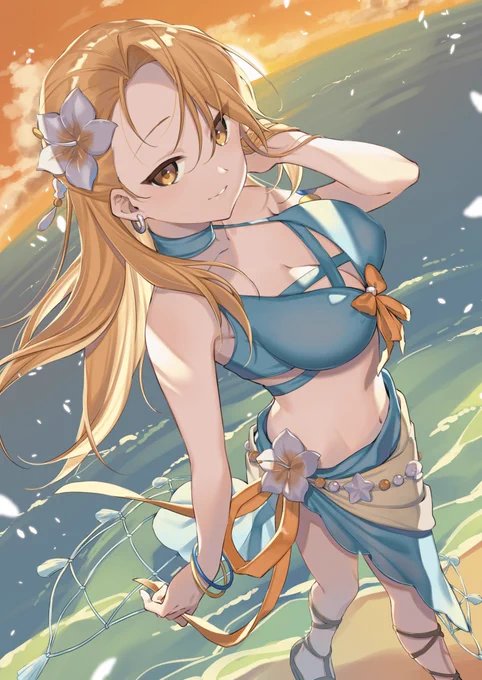 水着ホークアイ中尉はかっこよくて美しくて最高 #ハガモバ #夏のハガモバ 