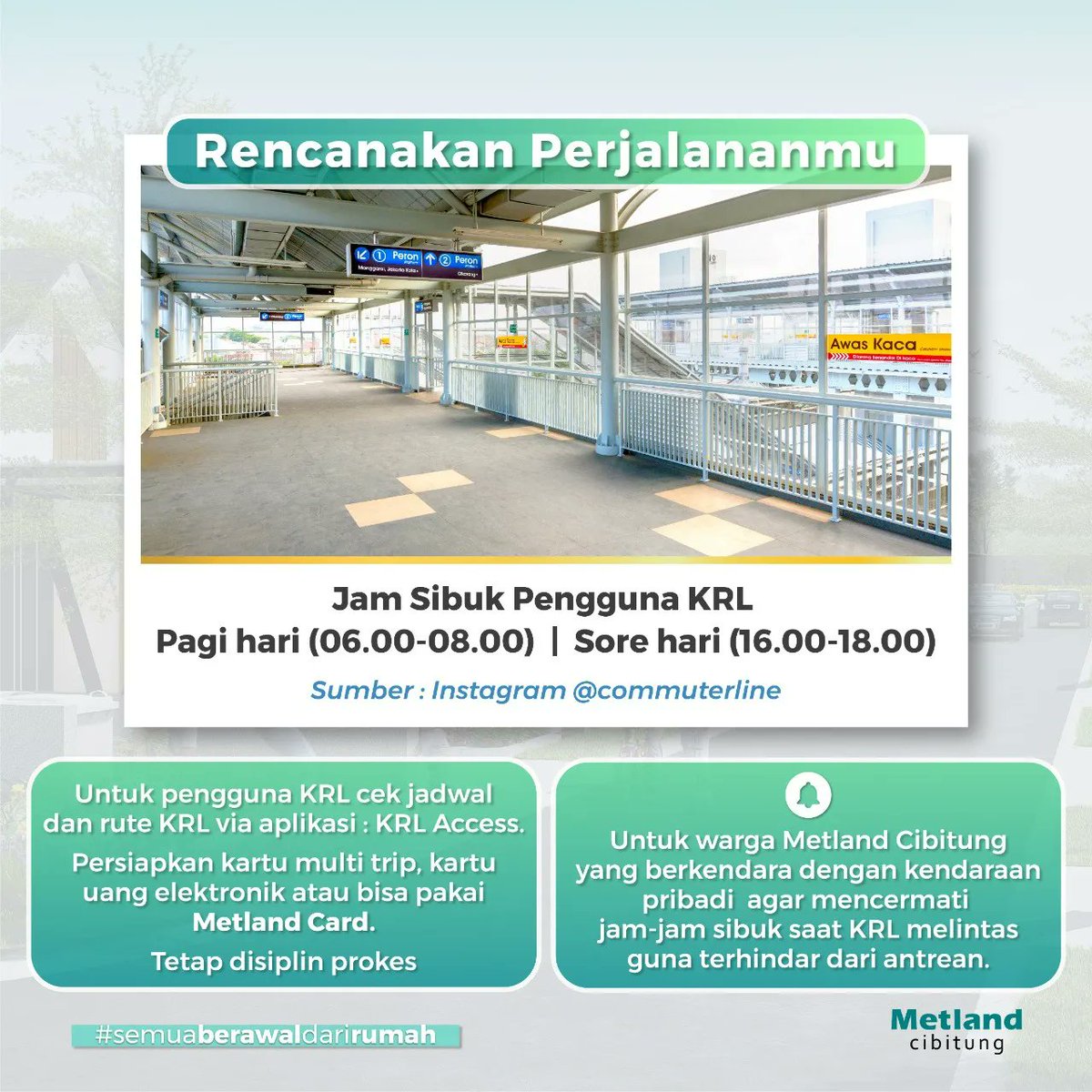 metlandcibi's tweet photo. Apa?? BBM mau naik? Biaya transportasi per bulan jadi bengkak 😌

Baru deh terpikir cari solusi gimana caranya beraktivitas ke Ibukota dengan tetap hemat. Yup, Commuter line masih menjadi moda transportasi dengan tarif ramah di kantong dan ramah lingkungan.

#CommuterLine https://t.co/d6jTDBkVqc