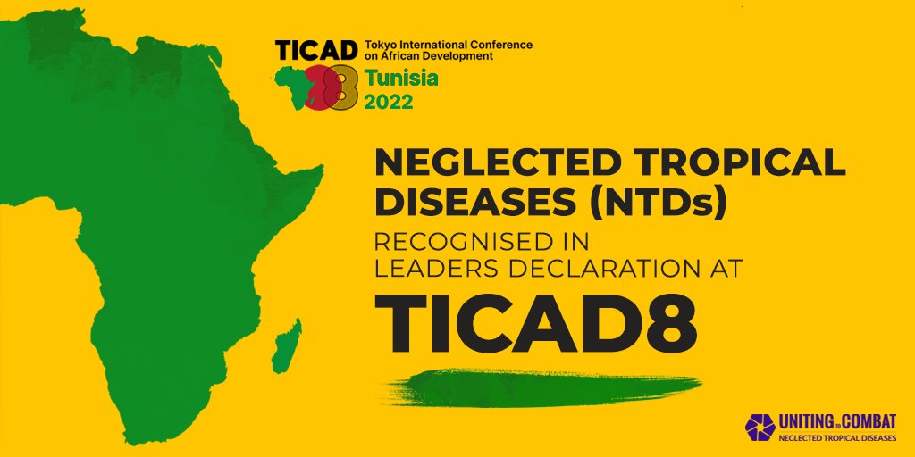 Neglected tropical diseases (NTDs) have been recognised in the Leaders Declaration at #TICAD8 in Tunisia. The declaration acknowledges the importance of committing to giving particular attention to NTDs.
Read more: bit.ly/3R3buRN
#BeatNTDs #100percentCommitted
