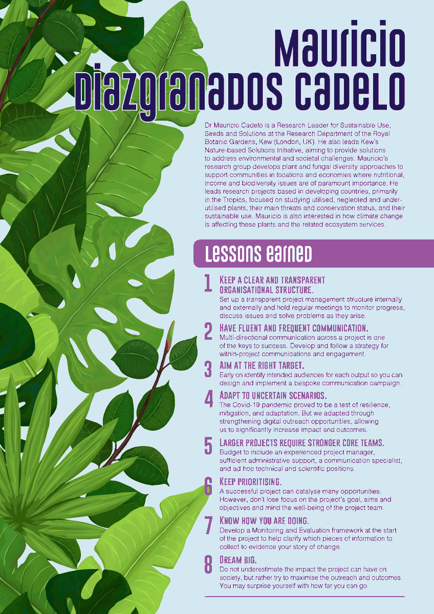 NewtonFund's tweet photo. Mauricio Diazgranados leads @KewScience Nature-based Solutions Initiative and his research develops plant and fungal diversity approaches 🌱
His #lessonsearned shares tips for future researchers from communication and adaptation 👇
See the full campaign👉https://t.co/AKax20VHxa https://t.co/uJZJKUf9TK