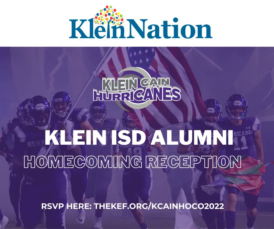 KleinFoundation's tweet photo. 📣 Calling all @KleinCain alumni - register using the link https://t.co/wv1R9bl4Hp to join your fellow alumni and the @KleinFoundation on September 22 for a night of fun, food, and fellowship at the Klein Cain Homecoming Game!! 🏈🎉 https://t.co/WcqbDXHj4h