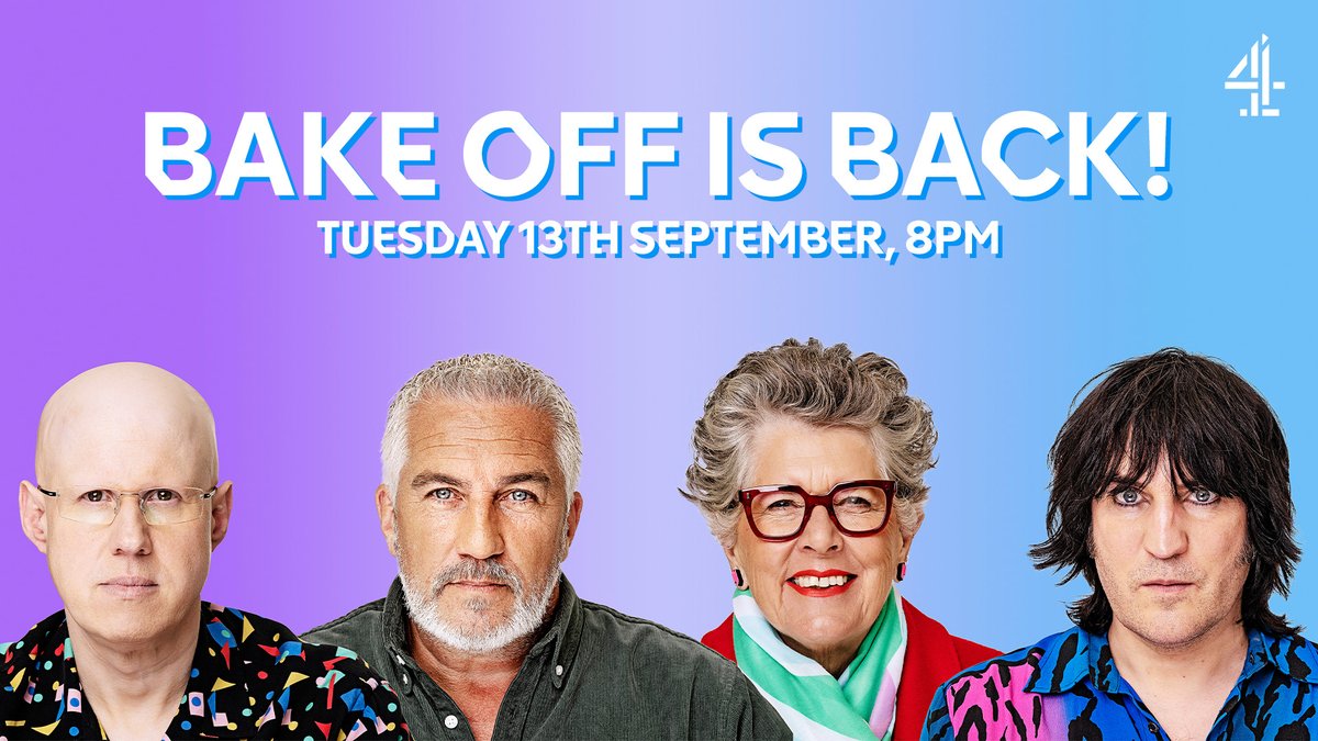 Channel4's tweet photo. Are you bready for brand new Bake Off?

#GBBO returns Tues 13th September at 8pm 🎉 https://t.co/kEt5TmKs0r