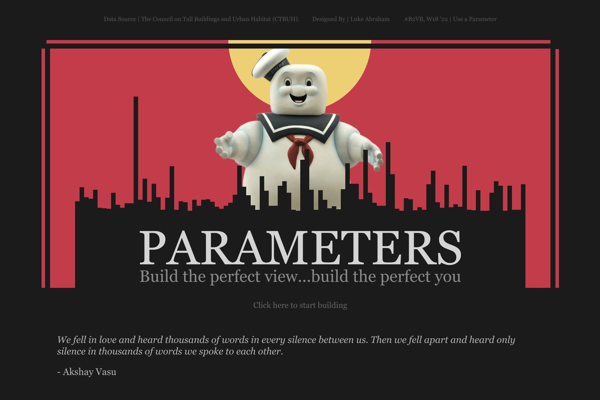 🚨 Parameter Inspiration with #B2VB

#Datafam, make a motivation poster!

This latest week had me using the data more as a theme than any real analysis, though I still encourage companies to use this to make business decisions.

tabsoft.co/3ACBkot

<a href="/tableaupublic/">Tableau Public</a> <a href="/tableau/">Tableau</a>