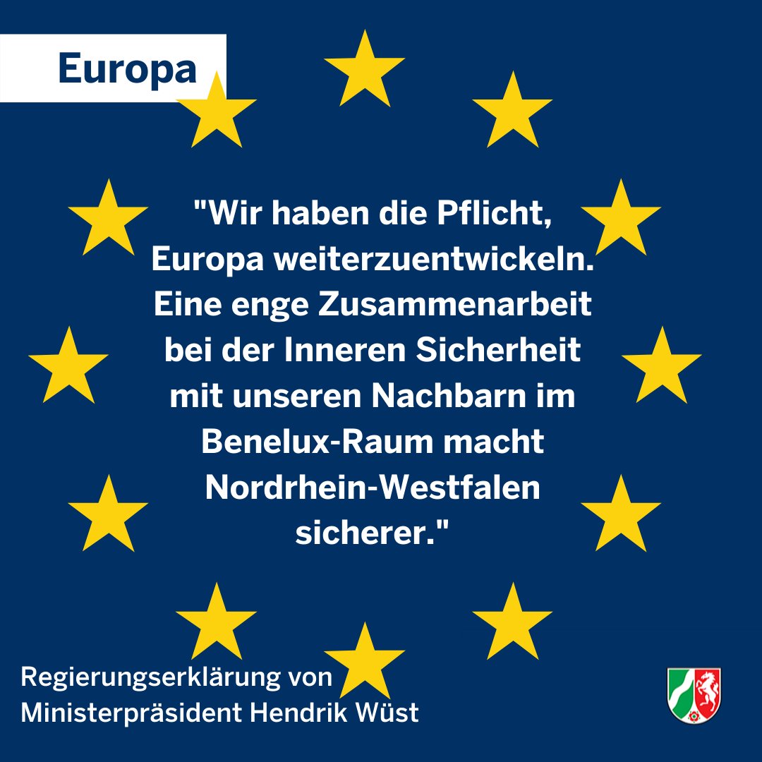 mbeimnrw's tweet photo. Starke Regionen – starkes #Europa! Das Land #NRW wird weiterhin eng mit seinen Nachbarn &amp; Freunden im #Benelux-Raum zusammenarbeiten 🇪🇺💪.

#ZukunftNRW https://t.co/KDyJHFeZBa