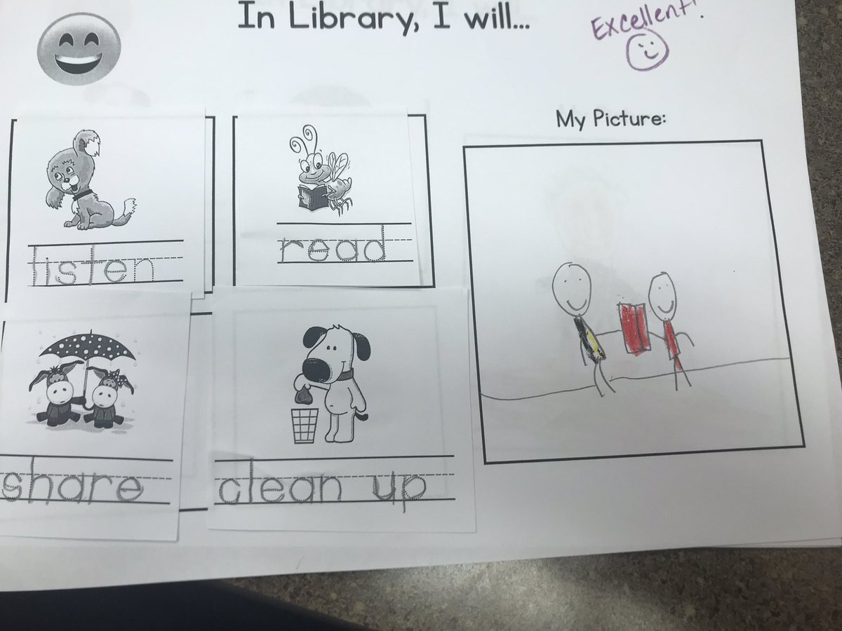 librarySES's tweet photo. Our first grade readers know what helps their library community! 🤩#bcpslms @BCPSLMP @StoneleighES https://t.co/7JIWXT6Xpa