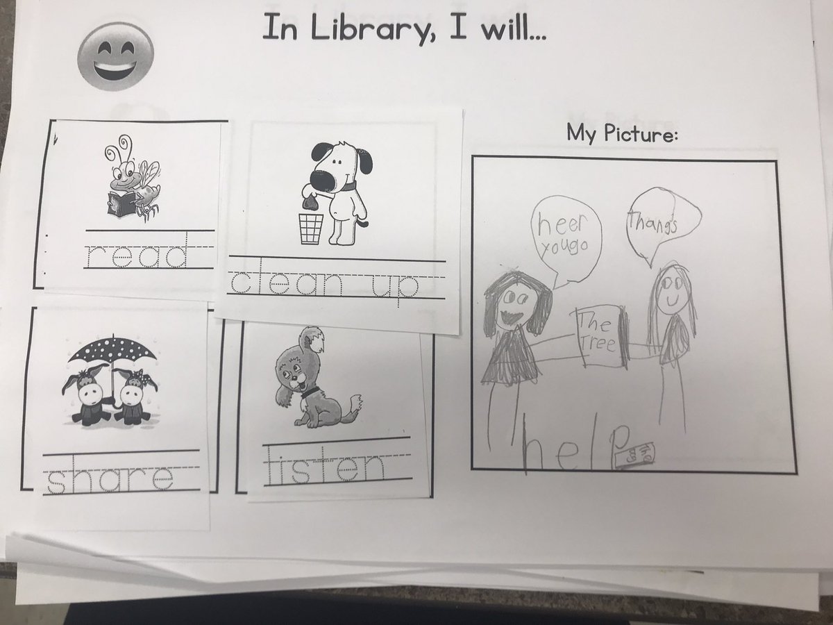 librarySES's tweet photo. Our first grade readers know what helps their library community! 🤩#bcpslms @BCPSLMP @StoneleighES https://t.co/7JIWXT6Xpa