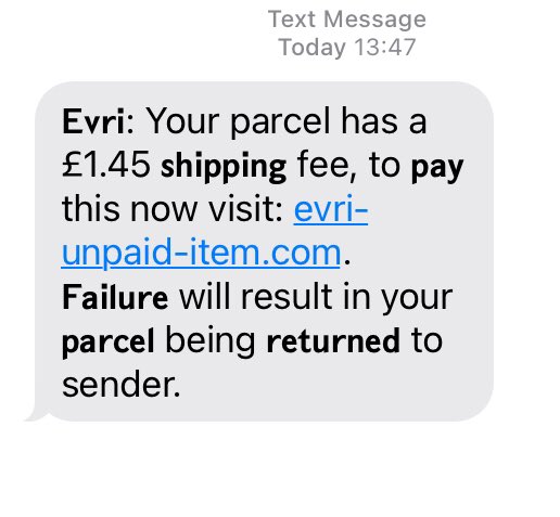 Hi <a href="/EVRi_Delivery/">𝗘𝗩𝗥𝗶 𝗗𝗘𝗟𝗜𝗩𝗘𝗥𝗬 𝗙𝗔𝗜𝗟</a>. How come every time I have a (legitimate) delivery from you it’s followed up by a not so legitimate phishing email? I believe your data storage is compromised #GDPR <a href="/ICOnews/">ICO - Information Commissioner's Office</a>