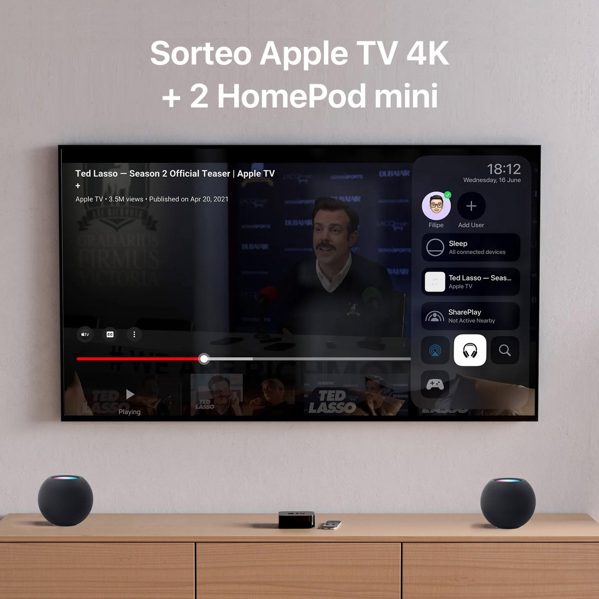 🔥SORTEAZO DE 1 APPLE TV 4K y 2 HOMEPOD MINI🔥¡Tienes premio seguro! Celebramos que puedes disfrutar de 3 meses gratis de Apple TV+🙌🏼

✅¡Participa!

1. Rellena el formulario de Apple TV+ con tu mail👉🏼k-tuin.com/apple-services
2. Síguenos <a href="/Ktuin/">K-tuin</a> ❤️
3. RT y menciona a 1 amigo🔃