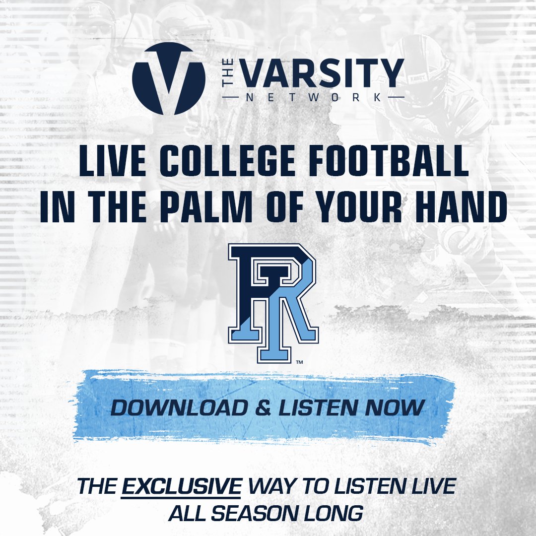 Listening to 🐏 🏈 has never been easier! 🔽 the Varsity Network App bit.ly/3KFhfCQ or visit bit.ly/3pUMr7p &amp; search ‘Rhode Island Rams’ to 🔊 to all our LIVE broadcasts this season! Your exclusive way to 🎧 to Rhody Football.

bit.ly/3R34btn