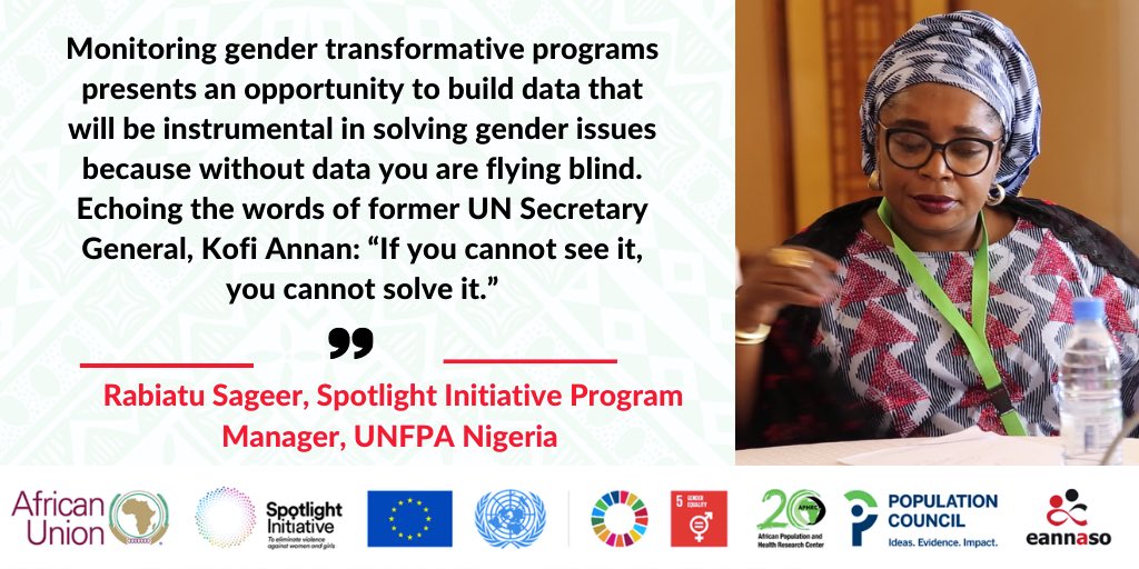 UNFPA_WCARO's tweet photo. Monitoring gender transformative programs presents an opportunity to build data that will be instrumental in solving gender issues because without data you are flying blind. Echoing the words of former UN Secretary General, Kofi Annan: “If you cannot see it, you cannot solve it.” https://t.co/HpQ0f9KZlx