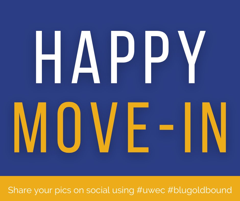 UWEauClaire's tweet photo. Welcome, Blugolds 💙 💛 We can't wait for you to get settled in for fall semester. #uwec #blugoldbound https://t.co/MeMwu7hOzv