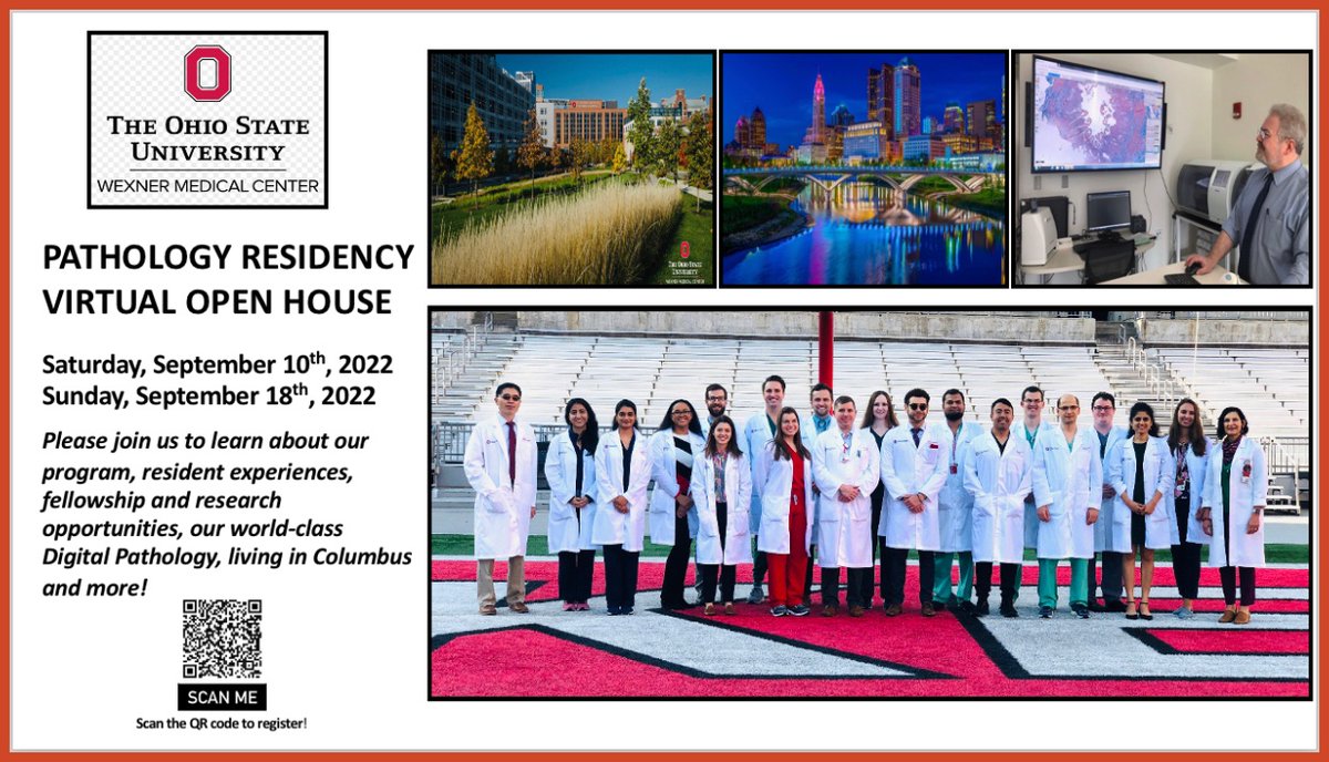 Hey #PathMatch23 applicants! Interested in our program? Join us for our virtual open house events on 9/10 and 9/18!
 #PathTwitter #PathMatch23 #pathology 

Register by clicking the link or scanning the QR code: 

tinyurl.com/bdecxa34