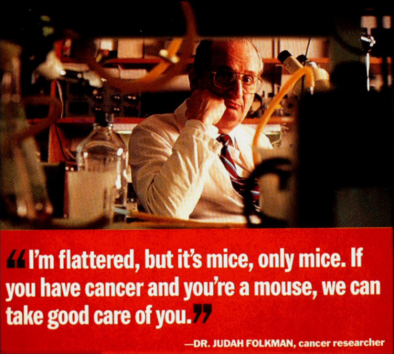 Discussing #angiogenesis &amp; anti-angiogenics in my lecture today on a clinical trial with #bevacizumab &amp; #olaparib in ovarian cancer (PAOLA-1). My favourite quote from the "Father of Angiogenesis" Judah Folkman from the pre-clinical days .. things certainly changed! #ovariancancer