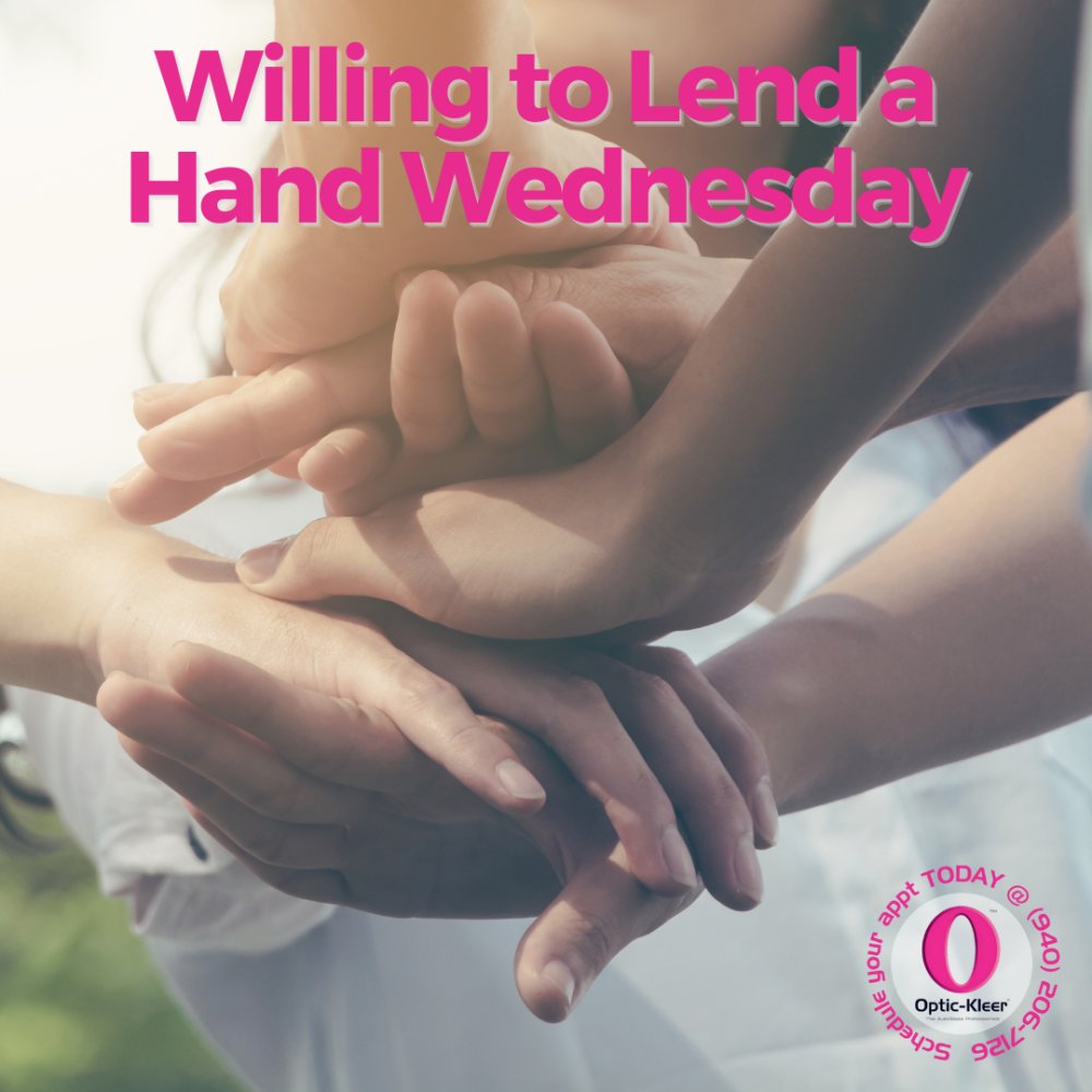 OpticKleerNWDFW's tweet photo. I am always striving to find ways to be of service to my community. ✋
On #WillingtoLendaHandWednesday, what are you doing in your community to help others and make a difference? 💖
#OpticKleerNorthwestDFW #TrophyClubTX #DentonMoms https://t.co/Eb7p0q4s0F