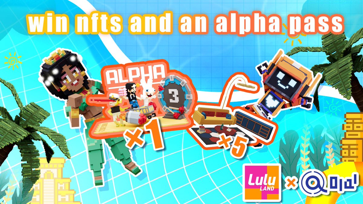 🏆01a1 x LuluLand The Sandbox Alpha Pass Giveaway
🏄‍♂Explore “A love is forever” <a href="/LuluLand_World/">LuluLand World</a> in <a href="/TheSandboxGame/">The Sandbox</a>
📸Take a screenshot of the Maya Princess and Robot Lucas 👇 and Reply🖼
👉Finish gleam.io/competitions/C…
🧧 For chance to earn #AlphaPass + nfts