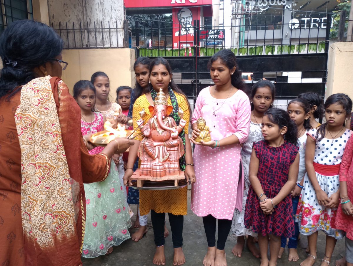 nelefoundation's tweet photo. May the grace of God enlighten us and protect us always.  Happy Ganesh Chaturti from all the children at Nele #GaneshChaturthi https://t.co/ECmKRRiroL