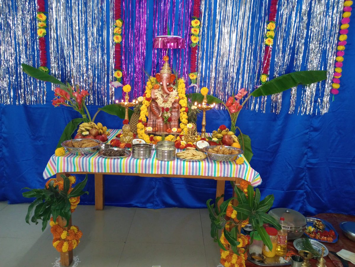 nelefoundation's tweet photo. May the grace of God enlighten us and protect us always.  Happy Ganesh Chaturti from all the children at Nele #GaneshChaturthi https://t.co/ECmKRRiroL