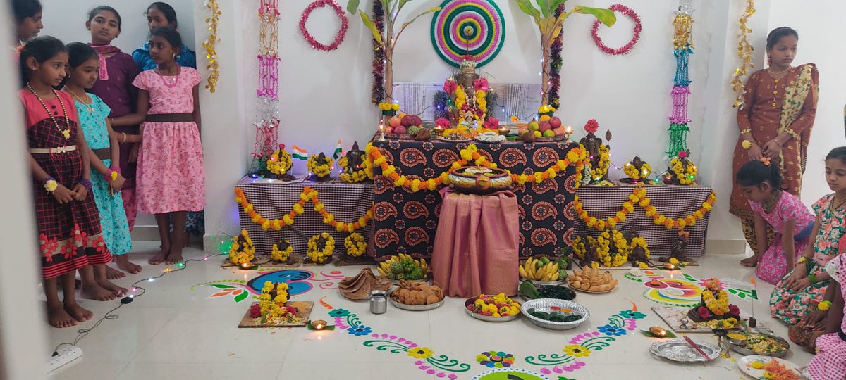 nelefoundation's tweet photo. May the grace of God enlighten us and protect us always.  Happy Ganesh Chaturti from all the children at Nele #GaneshChaturthi https://t.co/ECmKRRiroL