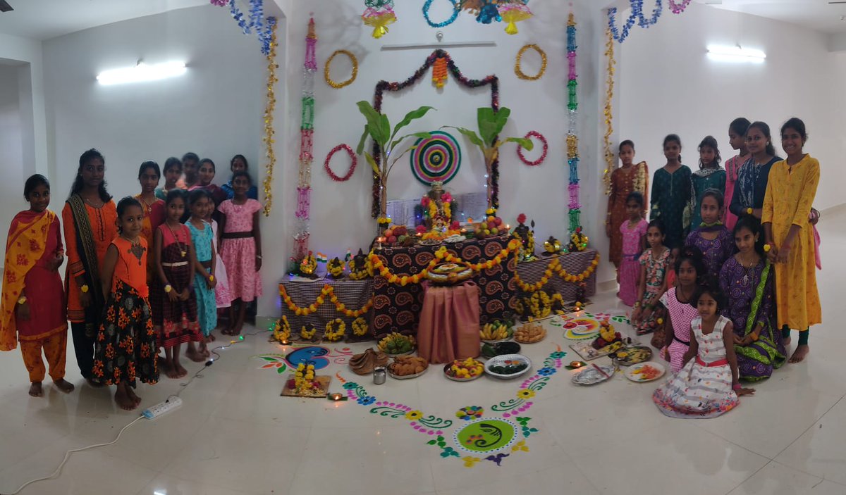 nelefoundation's tweet photo. May the grace of God enlighten us and protect us always.  Happy Ganesh Chaturti from all the children at Nele #GaneshChaturthi https://t.co/ECmKRRiroL