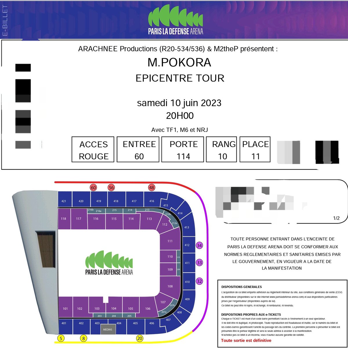Mau29rine's tweet photo. J’ai enfin réussi à avoir ma place pour #epicentretour @ParisLaDefense et également au @ZenithDijon en carré or. 
Tellement bien placer 🙈😍
@MPokora me voilà #epicentretour https://t.co/gagOqPWjnk