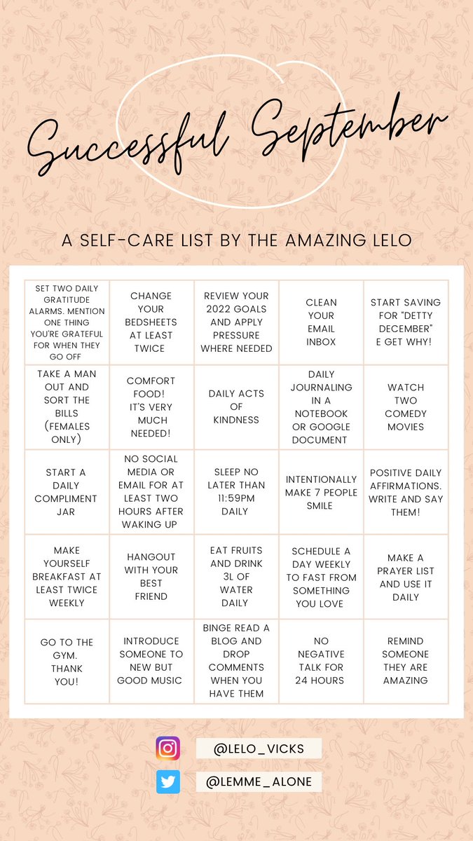 Success is not how high you have climbed, but how you make a positive difference to the world.
-Roy T. Bennett

Have a successful September! Definitely rooting for you ❤️

Please RT and like 🙏🏾