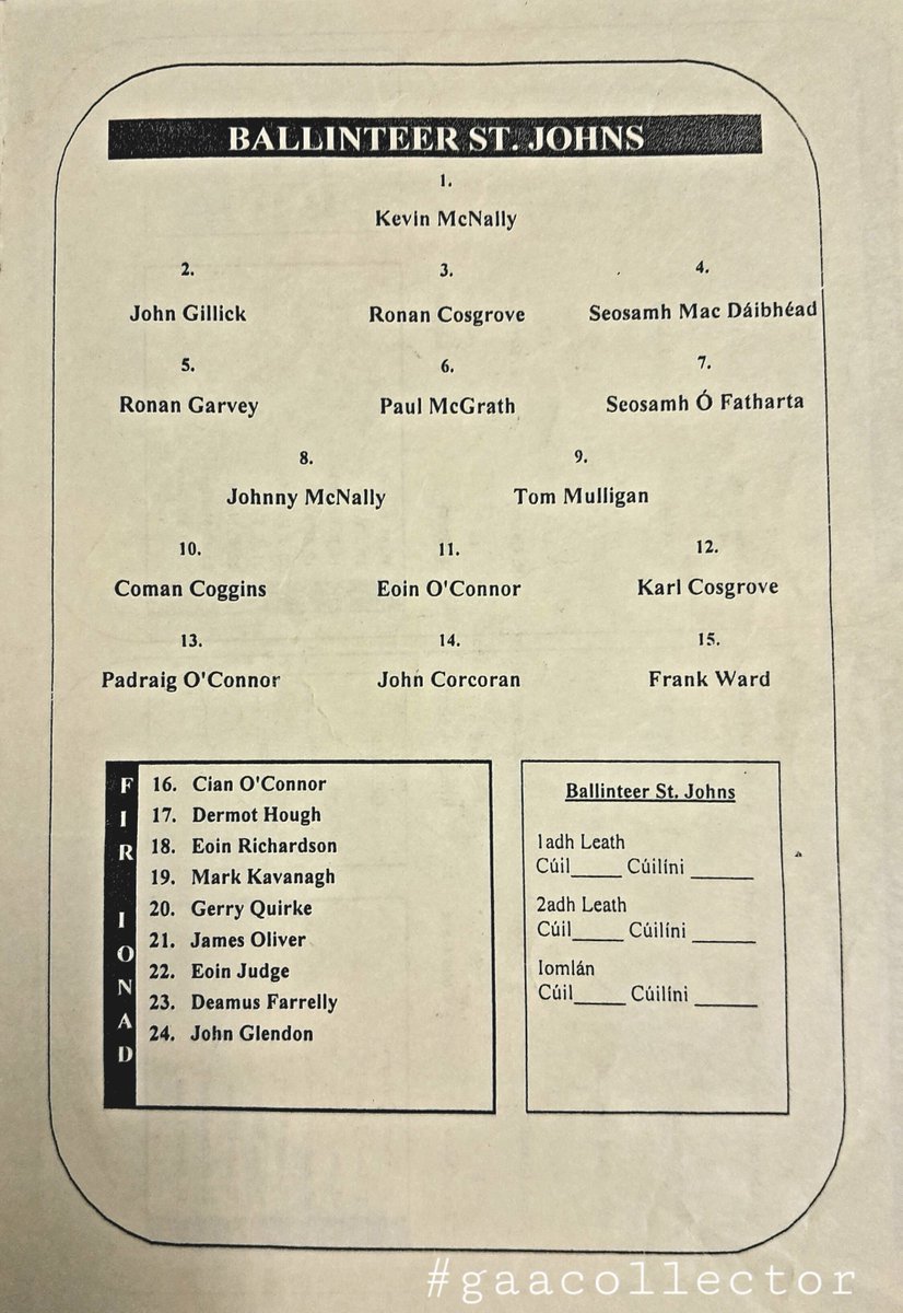 Dublin GAA Programme Collector tweet media