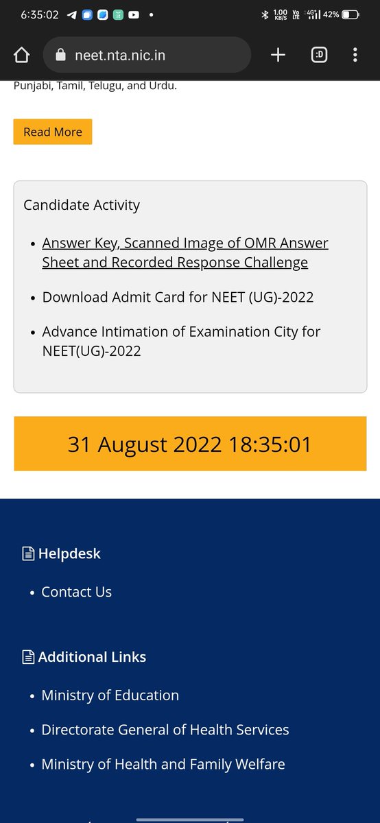 sprattays's tweet photo. Answer key out, go and check fast 
#NEETUG2022 #NEET #neetanswerkey https://t.co/9GfHxRqi7u