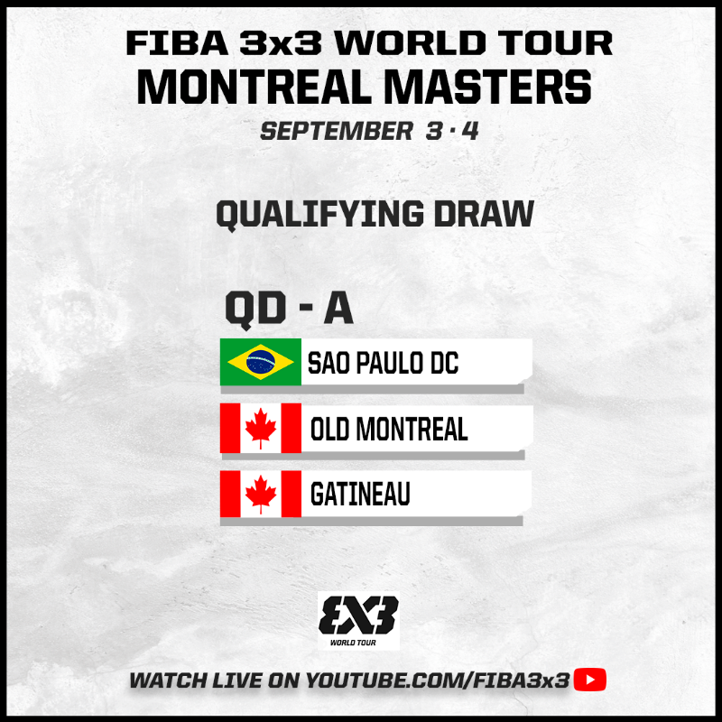 FIBA3x3's tweet photo. Pools announced for 3x3 World Tour Montreal Masters 🍁🇨🇦

#3x3WT #3x3WTMontreal