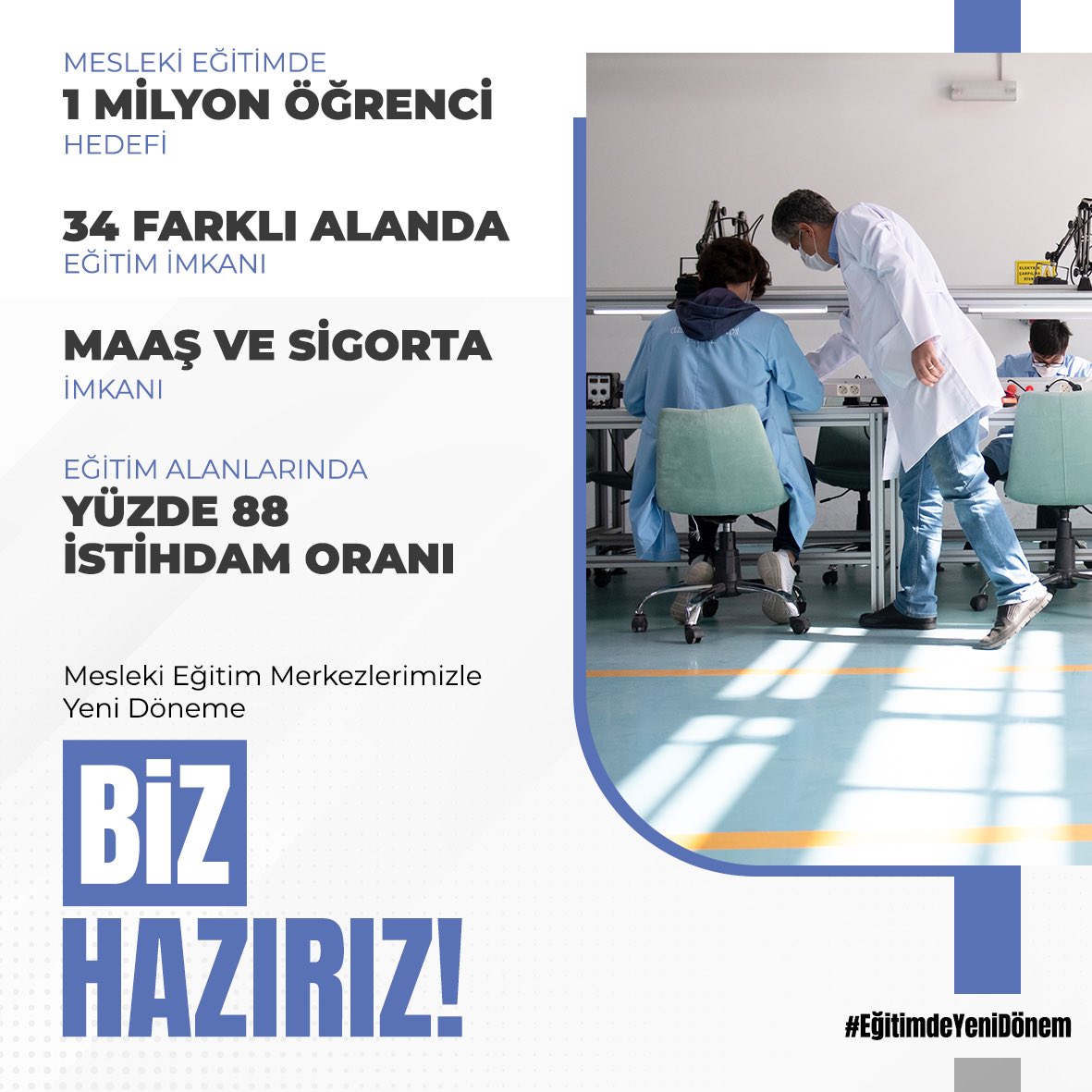 mugla_mem's tweet photo. GELECEK, MESLEKİ EĞİTİMDE✅

1 milyon öğrenci hedefiyle, mesleki eğitim çok daha güçlü hale geliyor. Sektörün istediği nitelikli iş gücü yetişiyor. 

📍Biz Hazırız
@tcmeb @emrecay55 https://t.co/pVF0eRiQ6I