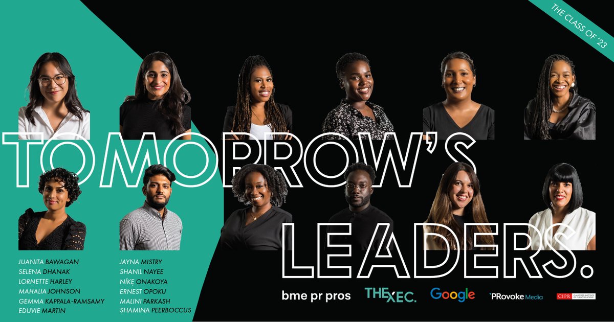 TytoPR's tweet photo. 📣Our own Shamina Peerboccus has been chosen for #TheXec. Class of 2023!🎓
Developed by #bmeprpros, supported by @Google UK and delivered in partnership with @Provoke_News & @CIPR_Global, find out more about the #leadership programme and Class of '23. 👉 https://t.co/27UfiPug8s https://t.co/tF7bDr1fcJ