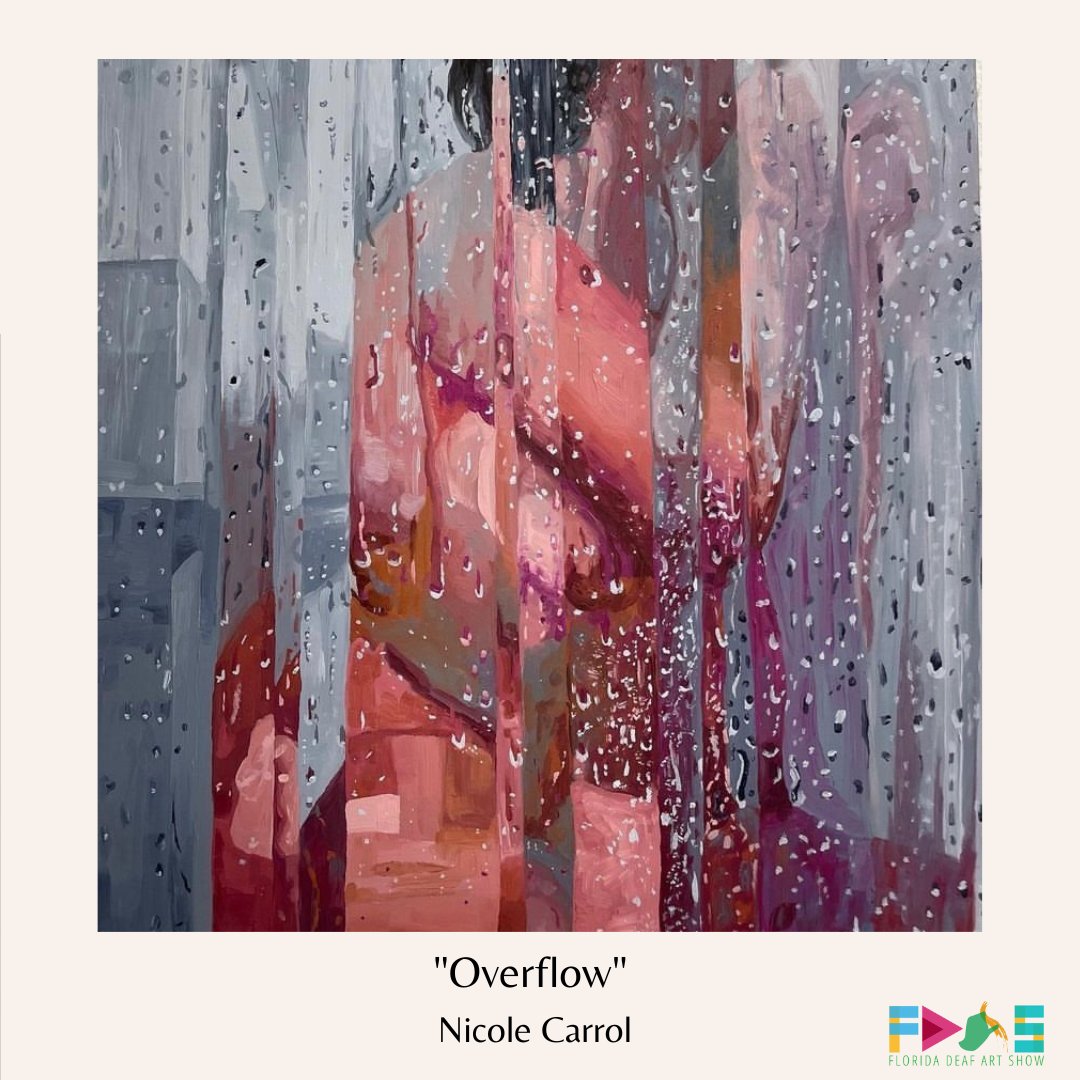 FDASinc's tweet photo. Deaf/HoH art of the day:

"Overflow" by Nicole Carrol. Acrylic on linoleum. 12"x12"

IG: @art_nicole 

Location: Ohio, USA

#fdasinc #deaf #deafartist #deafart #deaftalent #deafcan #nicolecarrol #showerart #showerscene #shower #bodypositive #acrylicpainting https://t.co/u0TxSIMhkZ