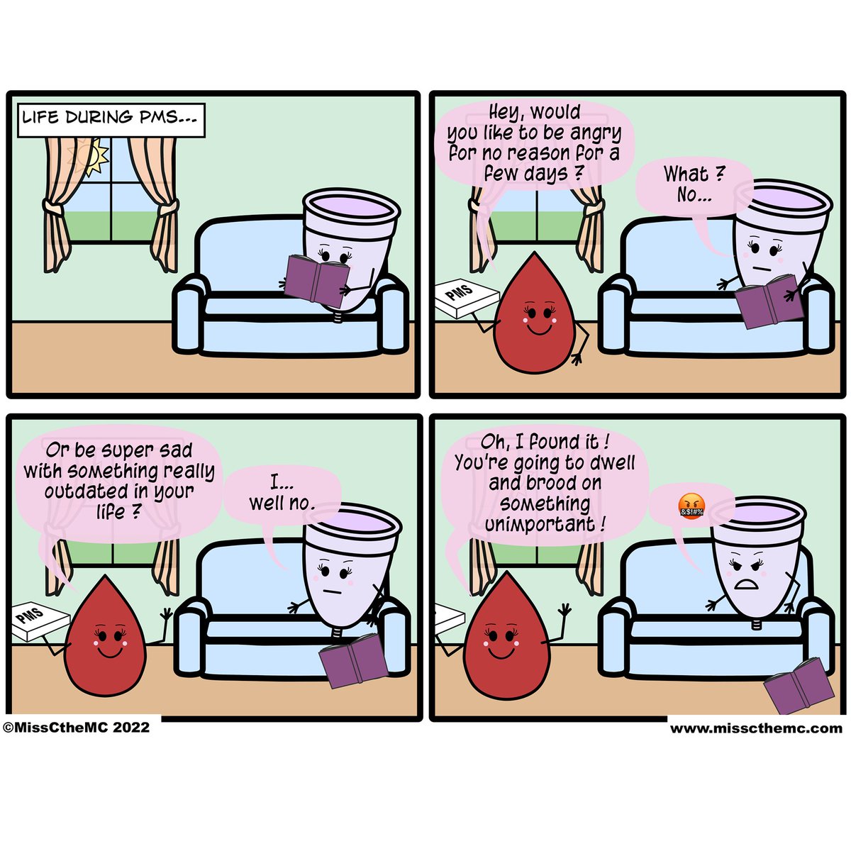 MissCtheMC's tweet photo. It's been a loooong week ! 😓

#misscthemc #comics #kawaii #menstrualcup #divacup #webcomic #period #pms #menstrualcycle https://t.co/22E1rpqVR0