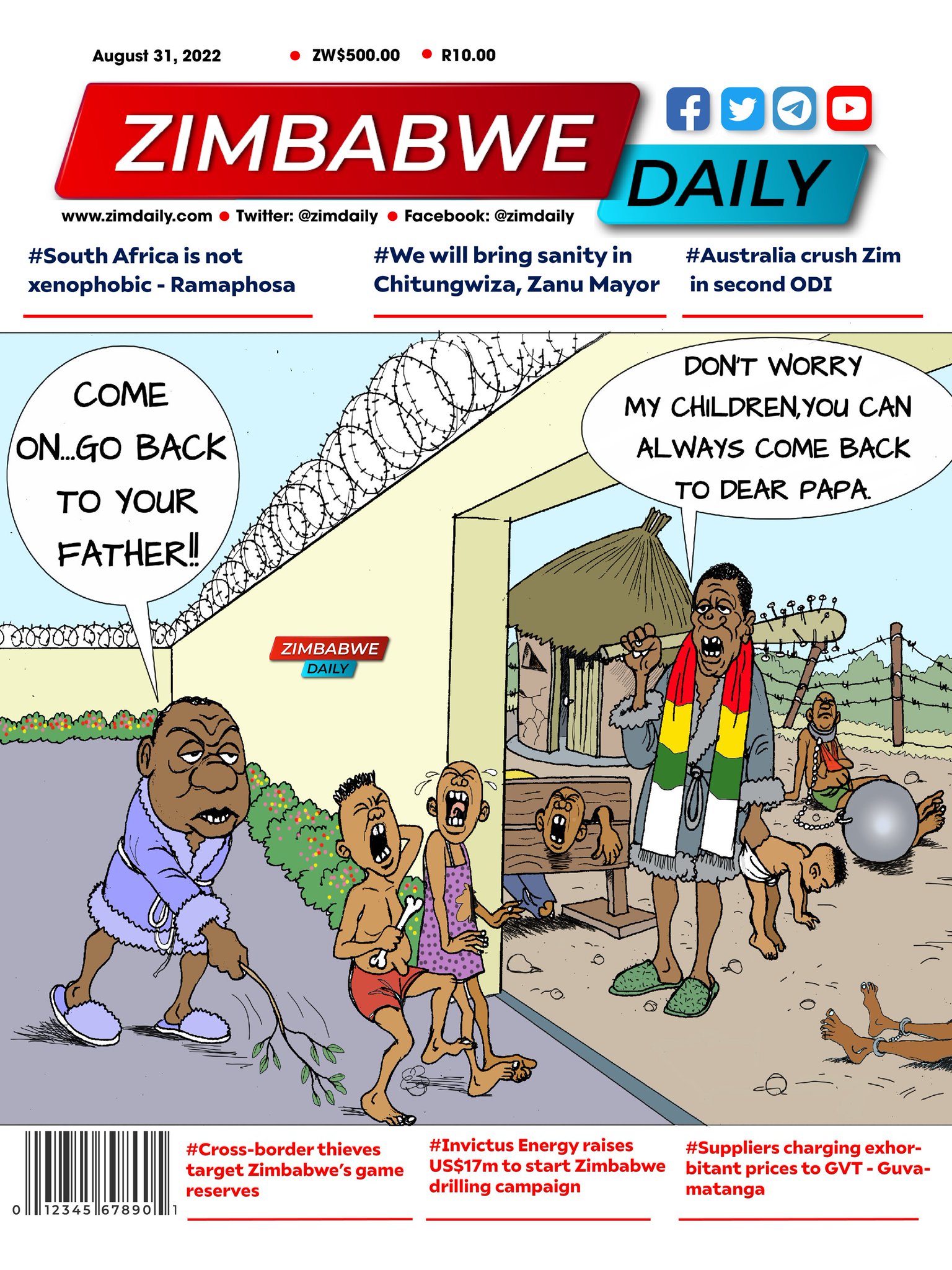 zimDaily on Twitter: "#Zimbabwe #zimDaily #Harare #FrontPage #Bulawayo